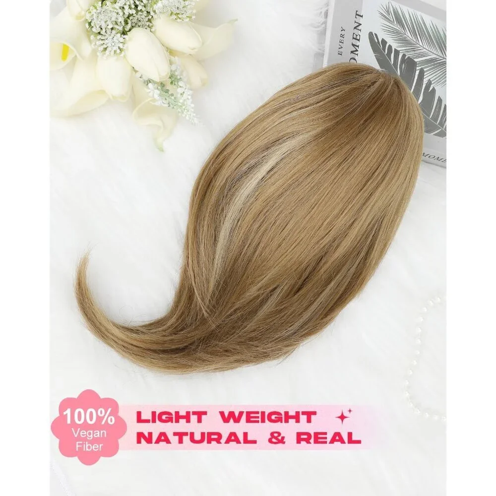 Ponytail Extension Synthetic 16in Clip-in High Pony Hairpiece Women Honey Blonde